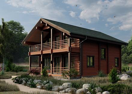 Проект дома-бани из бруса «Сысерть»