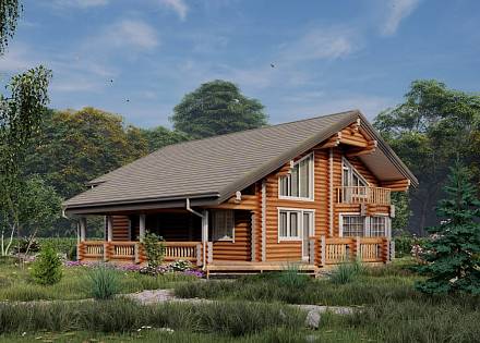 Проект дома из бревна «Никольское»