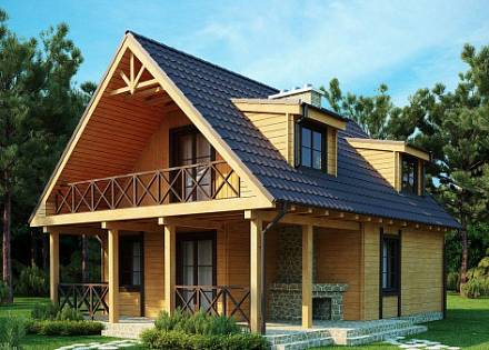 Проект дома из бруса «Липиха»