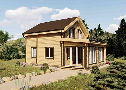 Проект дома из бруса «‎Утяшево»