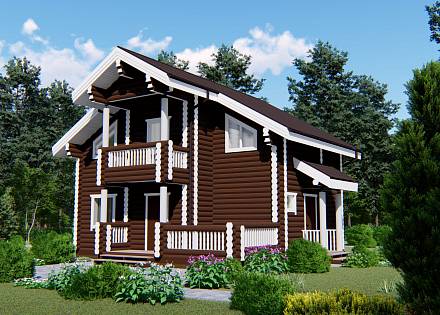 Проект дома из бревна «Шилово»