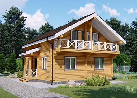 Проект дома из бруса «Берёзовский»