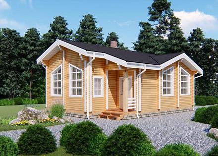 Проект бани из бруса «Шадринка»