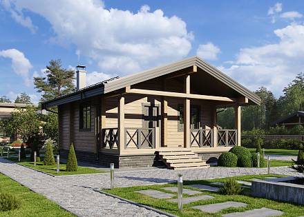 Проект бани из бруса «Ольховка»