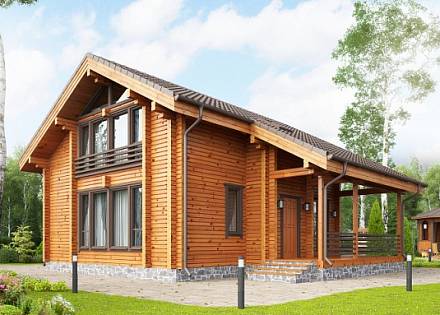Проект дома из бруса «Бобровский»