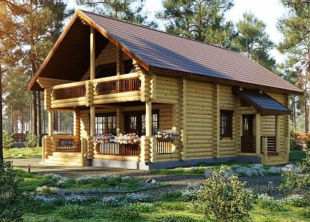 Проект дома из бревна «Смолинское»