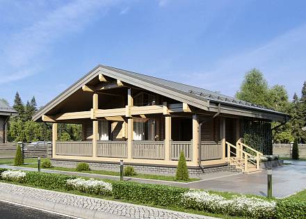 Проект бани из бруса «Режик»