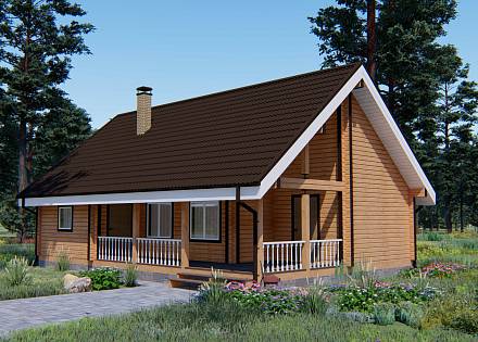 Проект бани из бруса "Таганай"