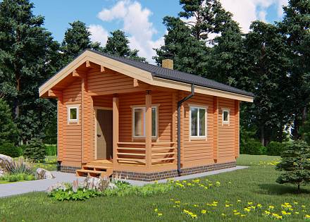 Проект бани из бруса «Киева»