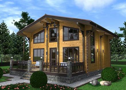 Проект дома из бруса «Косулино»