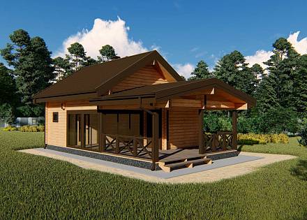Проект бани из бруса "Кадниково"