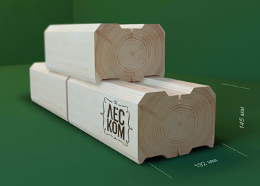 Профилированный брус 194х145 мм, рисунок профиля №2