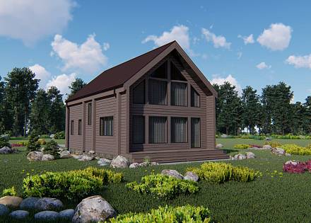 Проект дома из бруса «Залесье»