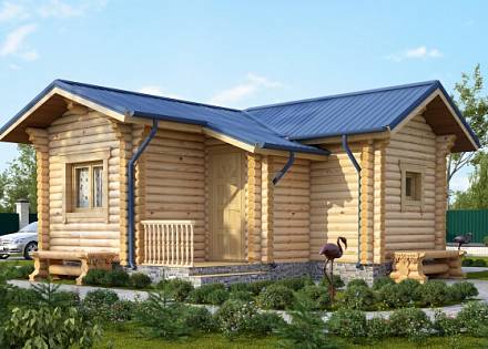 Проект бани из бревна «Видонова»