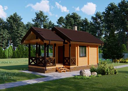 Проект бани из бруса «Черемыш»