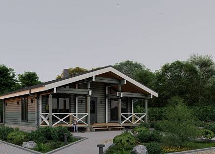 Проект дома-бани из бруса "Лаймы"